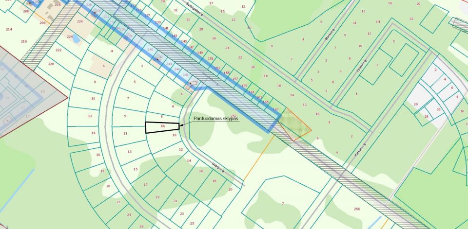 Parduodamas 10 arų sklypas Šiaulių mieste, Gabijos gatvėje 8A