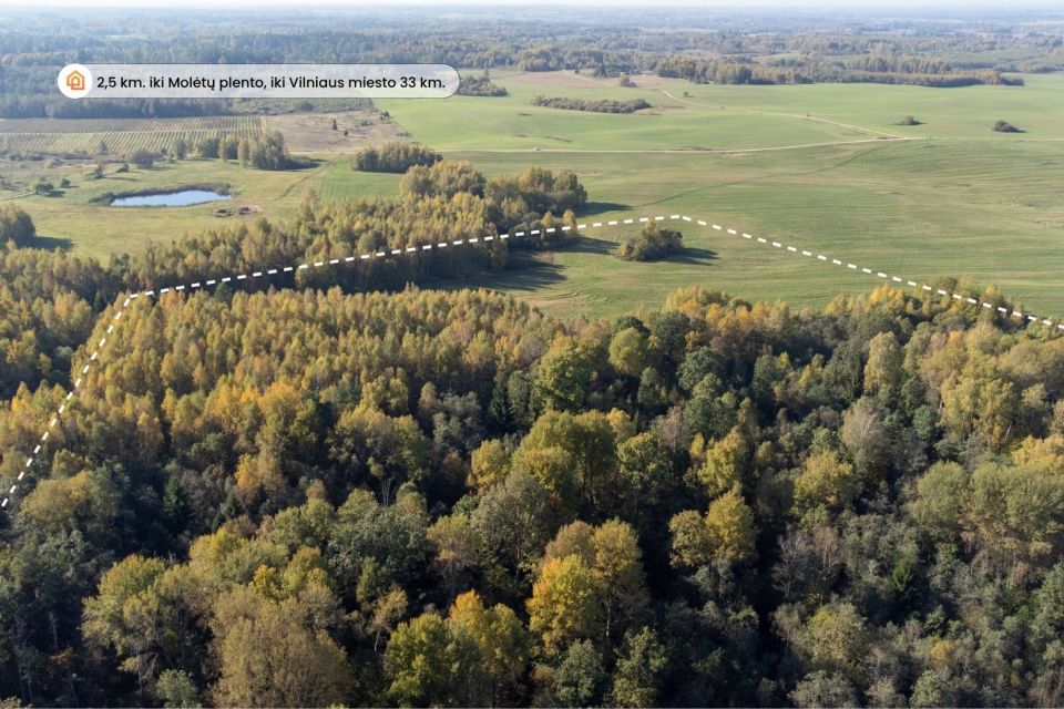 Parduodamas 11,035 ha. žemės sklypas, &Scaron;luini&scaron;kių k., Vilniaus r.