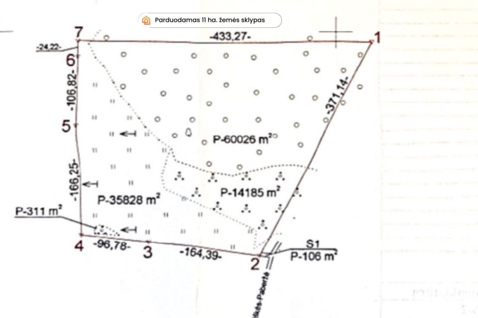 Parduodamas 11,035 ha. žemės sklypas, &Scaron;luini&scaron;kių k., Vilniaus r.