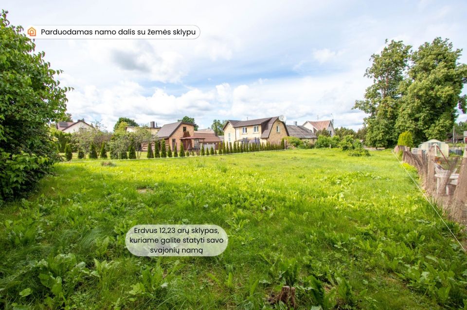Parduodamas 12,23 arų sklypas su namo dalimi Medelyno mikrorajone Mi&scaron;ko g. 37C, &Scaron;iauliai