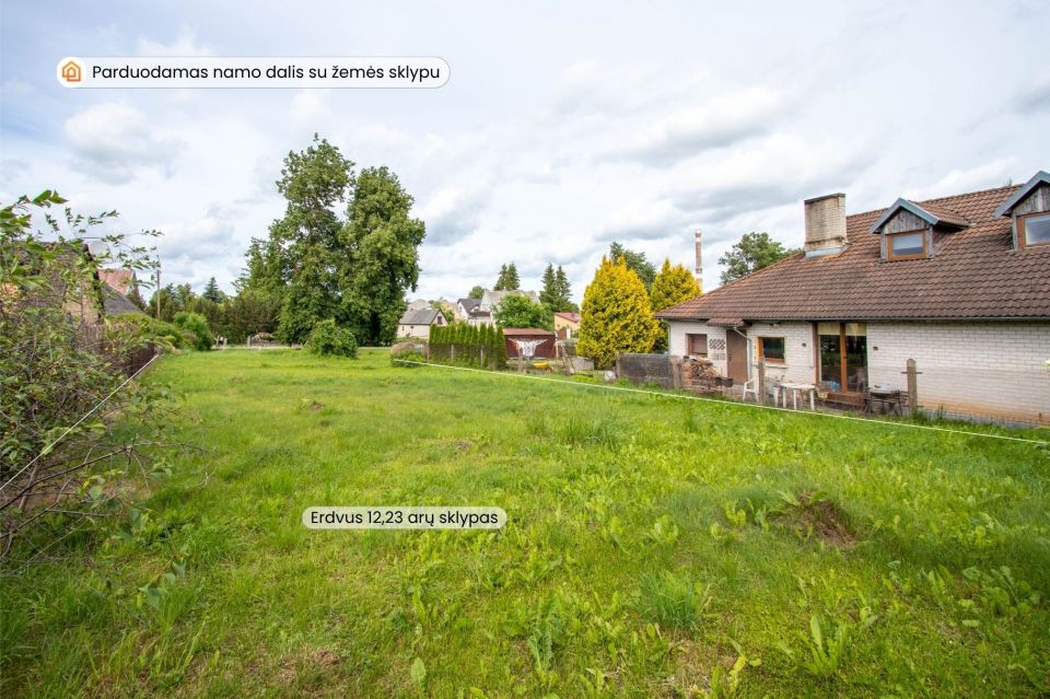 Parduodamas 12,23 arų sklypas su namo dalimi Medelyno mikrorajone Mi&scaron;ko g. 37C, &Scaron;iauliai