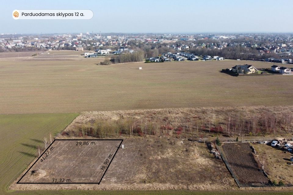 Parduodamas 12 a. namų valdos žemės sklypas Kaune, Pagairės. akl.