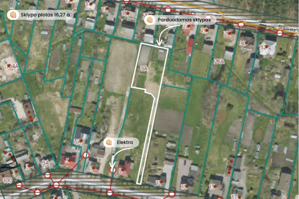 Parduodamas 16,27 arų namų valdos sklypas Mažeikiuose, &Scaron;iaurės g. 9A.