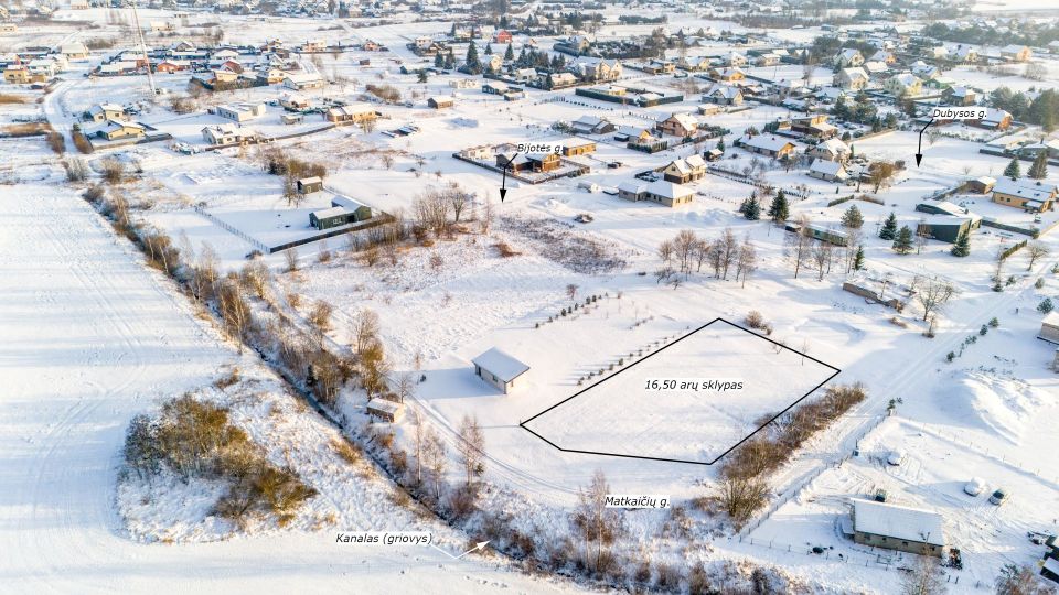 Parduodamas 16,50 arų namų valdos sklypas Matkaičių g. 15, Auk&scaron;telkės k., &Scaron;iaulių r.