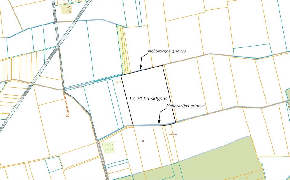 Parduodamas 17,24 ha, aukšto našumo balą turintis žemės ūkio paskirties sklypas, Suginčių k., Akmenės r.