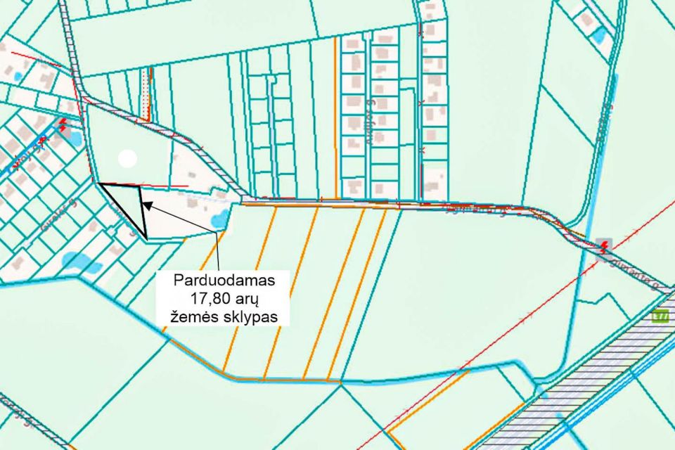 Parduodamas 17,8 arų žemės sklypas Lanko g. 5, Dainų k., &Scaron;iaulių r.