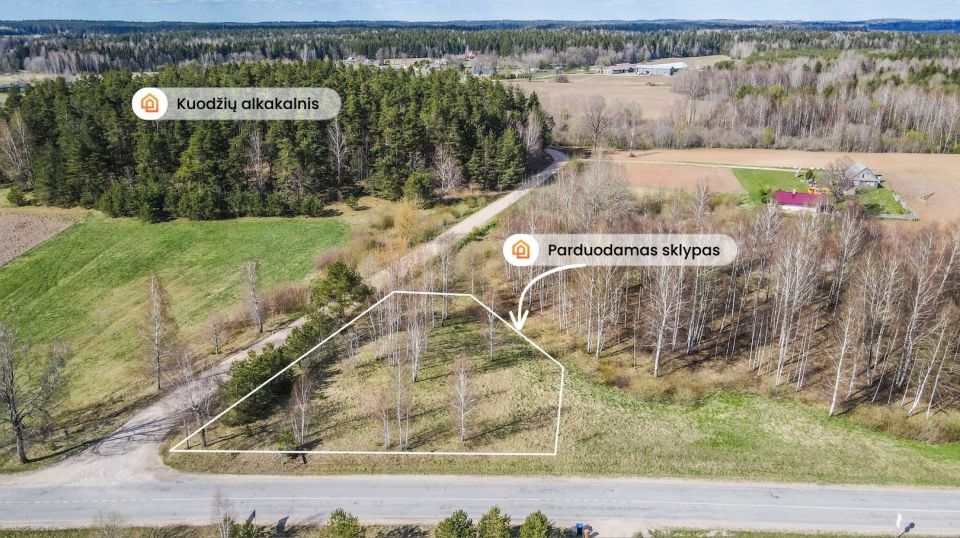 Parduodamas 17 a sklypas prie asfaltuoto kelio vaizdingoje Lieplaukės k. vietoje, Tel&scaron;ių r. sav.