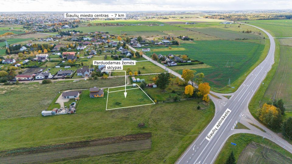 Parduodamas 18,26 arų žemės sklypas Pievų g. 1, Vinkšnėnai, Šiaulių r.