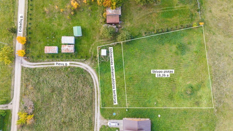 Parduodamas 18,26 arų žemės sklypas Pievų g. 1, Vinkšnėnai, Šiaulių r.