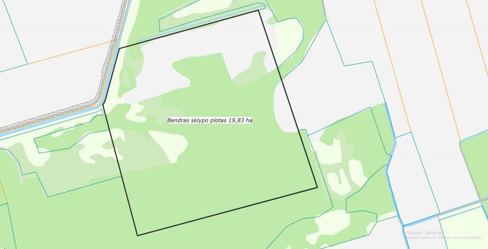 Parduodamas 19,83 ha žemės ūkio paskirties sklypas (sklypas pagrinde susideda iš dirbamos žemės ir miško)