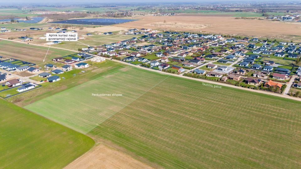 Parduodamas 1,8189 ha  žemės ūkio paskirties sklypas Tautinių g., Dainų k., Šiaulių raj.