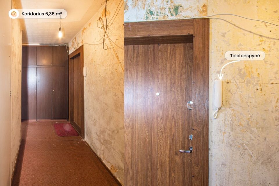 Parduodamas 1 kambario butas Mažeikiuose, Draugystės g.