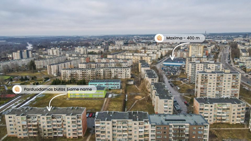 Parduodamas 1 kambario butas Mažeikiuose, Draugystės g.