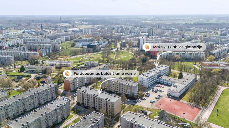 Parduodamas 1 kambario butas, renovuotame name, J. Tumo-Vaižganto g. 6, Mažeikiuose