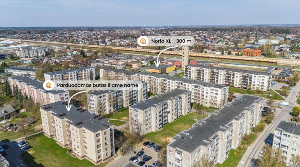 Parduodamas 1 kambario butas, renovuotame name, J. Tumo-Vaižganto g. 6, Mažeikiuose