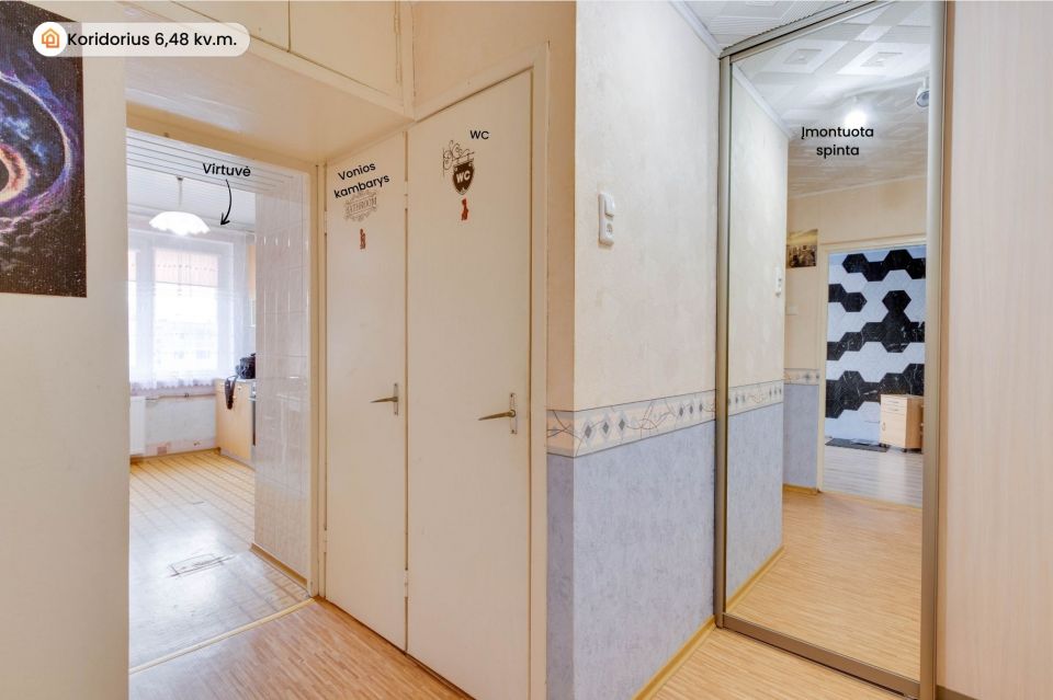 Parduodamas 1 kambario butas &Scaron;iauliuose, Architektų g. 50