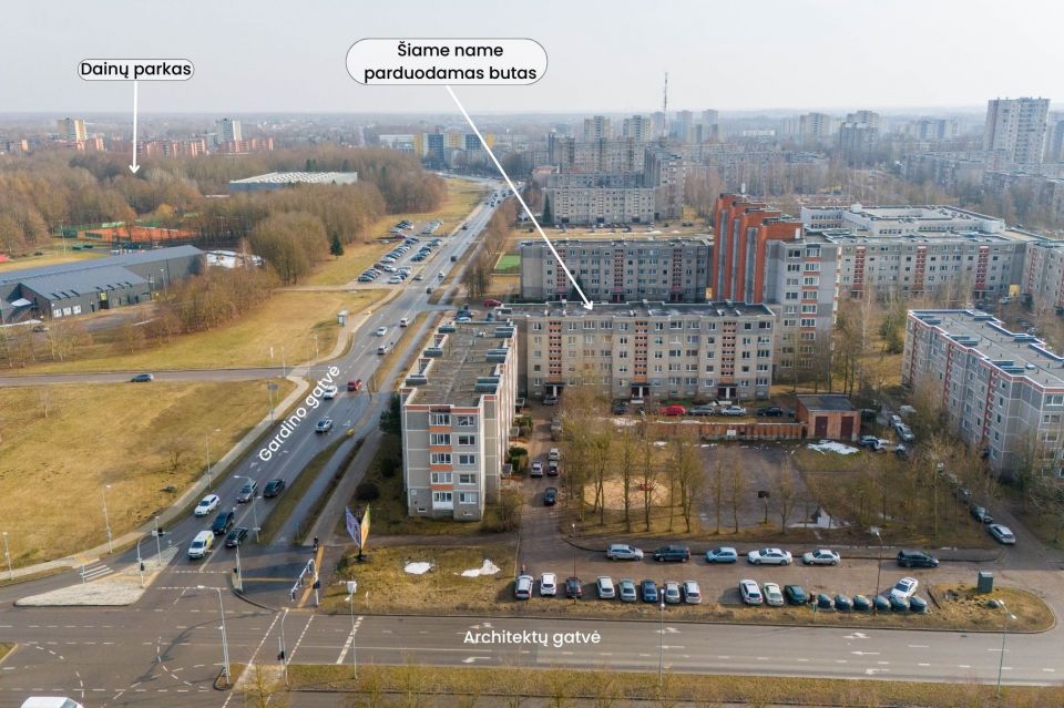 Parduodamas 1 kambario butas &Scaron;iauliuose, Architektų g. 50