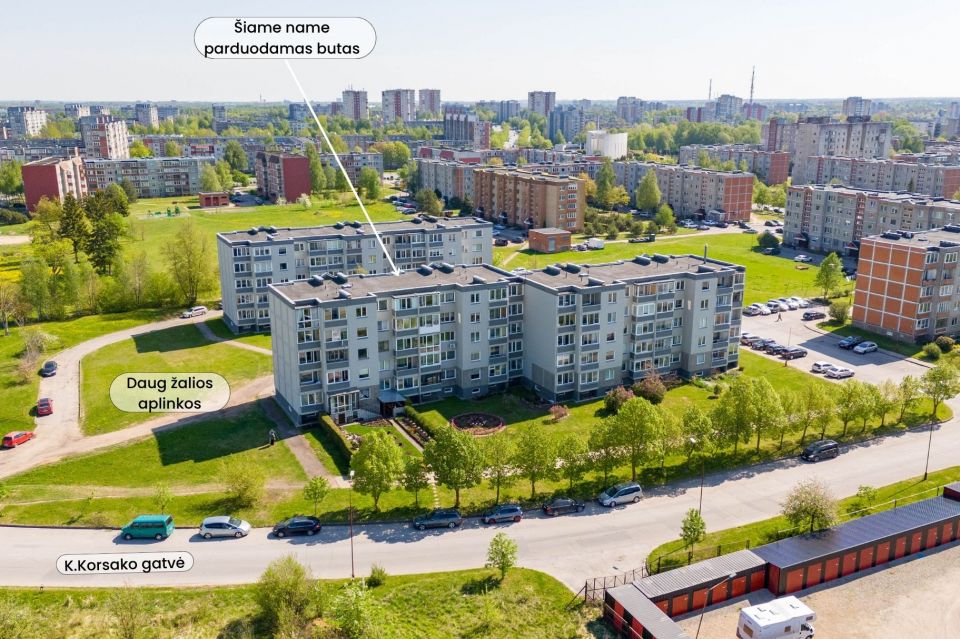 Parduodamas 1 kambario butas &Scaron;iauliuose, K.Korsako g. 28
