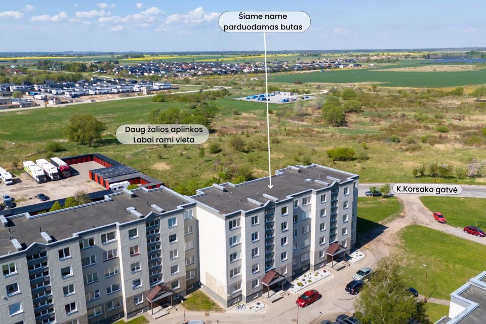 Parduodamas 1 kambario butas &Scaron;iauliuose, K.Korsako g. 28