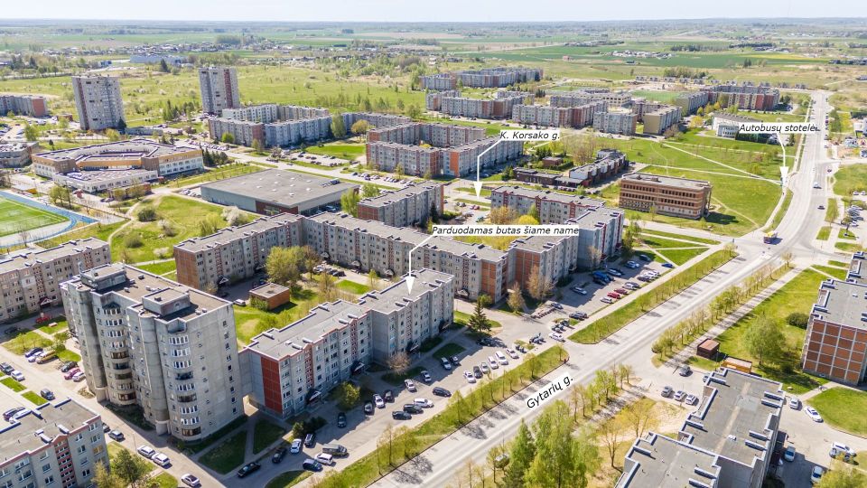 Parduodamas 1 kambario butas (su balkonu) Gytarių g. 11, &Scaron;iauliuose.