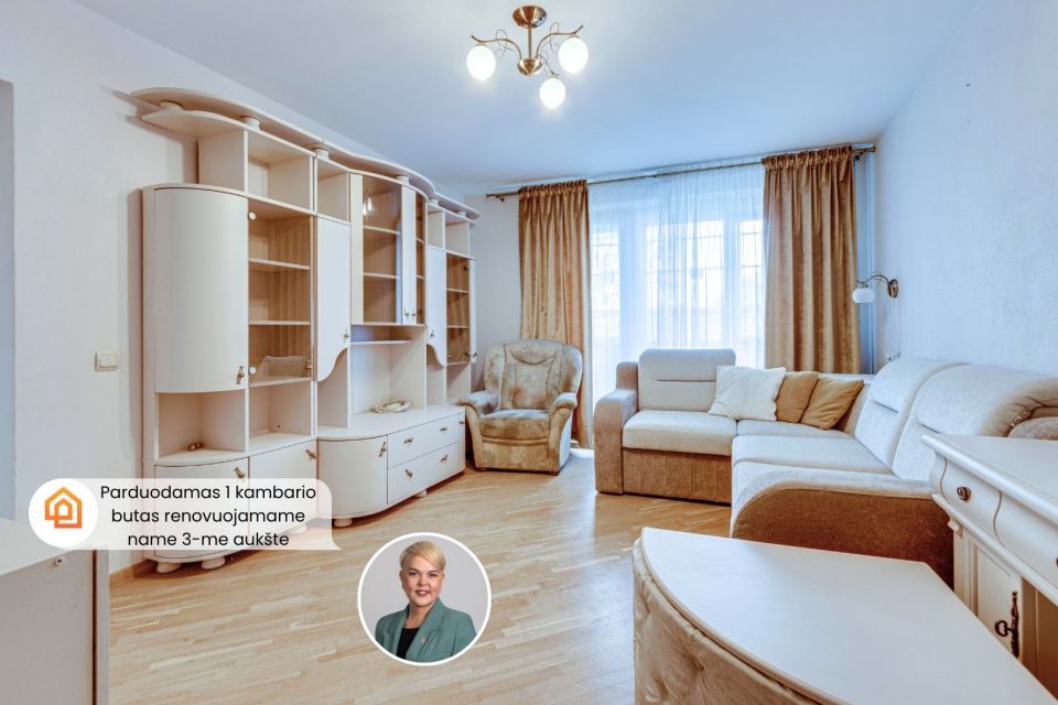 Parduodamas 1 kambario butas su balkonu Tel&scaron;iuose, Luokės g. 75