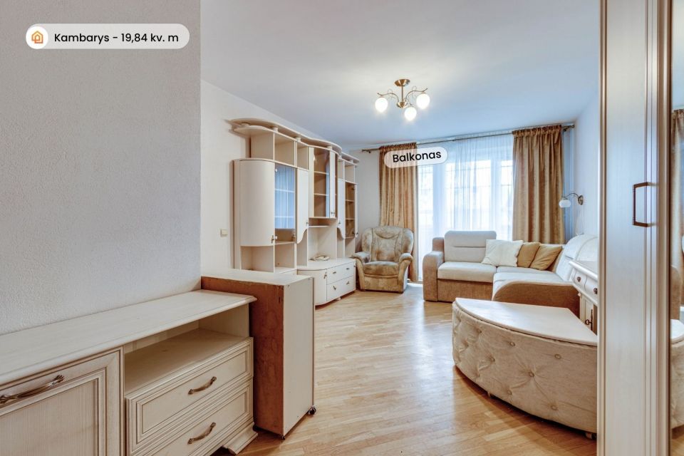Parduodamas 1 kambario butas su balkonu Tel&scaron;iuose, Luokės g. 75