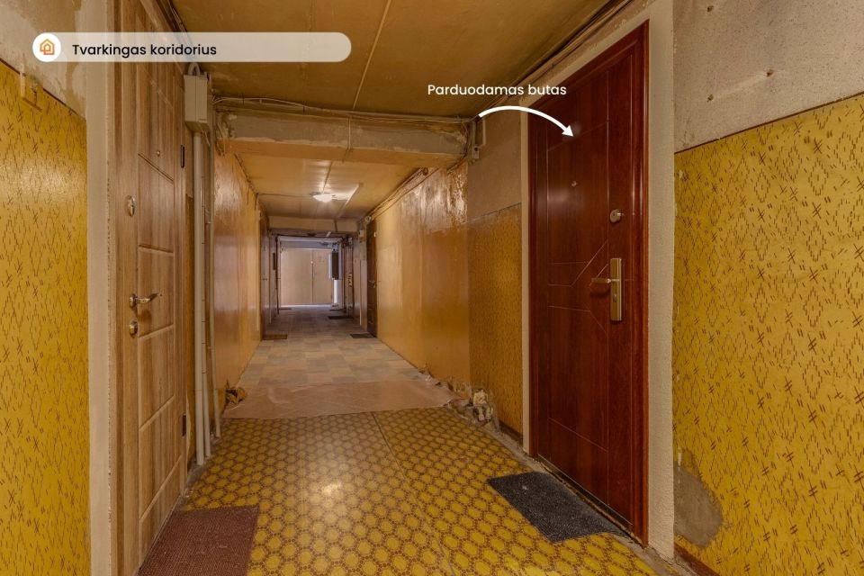 Parduodamas 1 kambario butas Tel&scaron;iuose, Džiugo g. 1