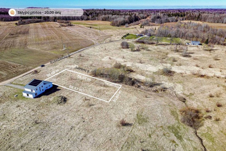 Parduodamas 20 arų namų valdos sklypas Tel&scaron;iuose, Judrėnų g. 19