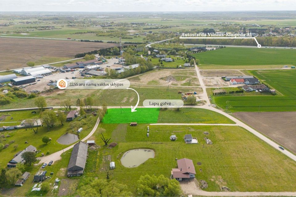 Parduodamas 22,55 arų namų valdos sklypas Šlapšilės k., Klaipėdos r.sav.