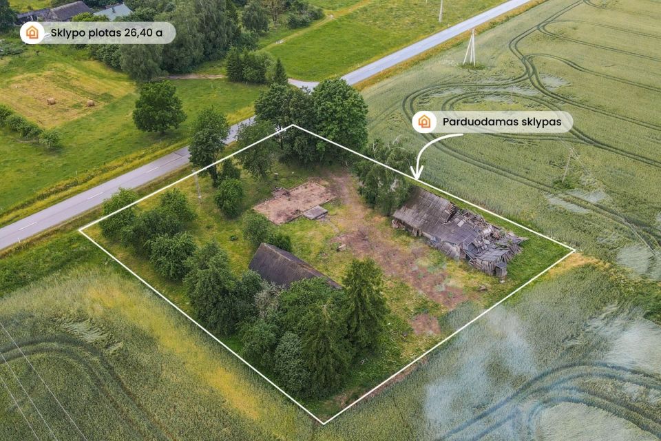 Parduodamas 26,40 arų namų valdos sklypas Liūli&scaron;kių kaime, Mažeikių rajone