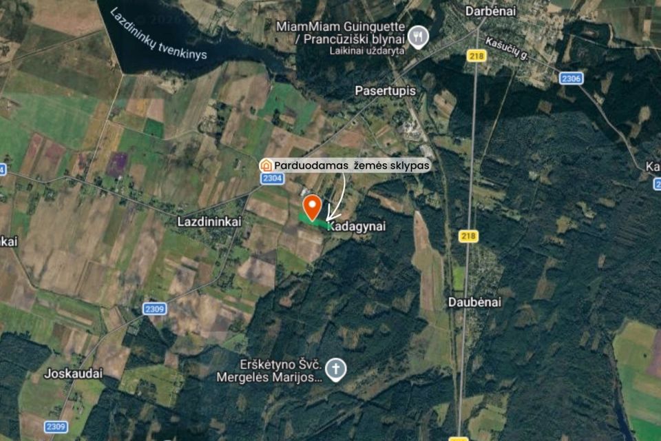 Parduodamas 2.02 ha žemės ūkio paskirties sklypas, Lazdininkų k. Darbėnų sen. Kretingos r.sav