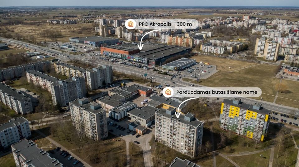 Parduodamas 2 k. butas &Scaron;iauliuose, Krymo g. 24