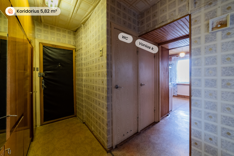 Parduodamas 2 k. butas &Scaron;iauliuose, Krymo g. 24