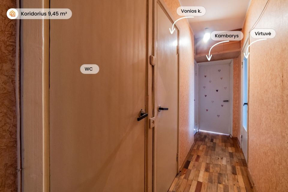 Parduodamas 2 k. butas su i&scaron;pirkta palėpe &scaron;alia Dainų parko, Pauk&scaron;čių tak. 15, &Scaron;iauliuose