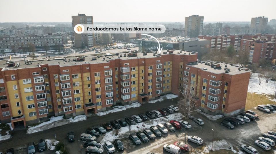 Parduodamas 2 k. butas su i&scaron;pirkta palėpe &scaron;alia Dainų parko, Pauk&scaron;čių tak. 15, &Scaron;iauliuose