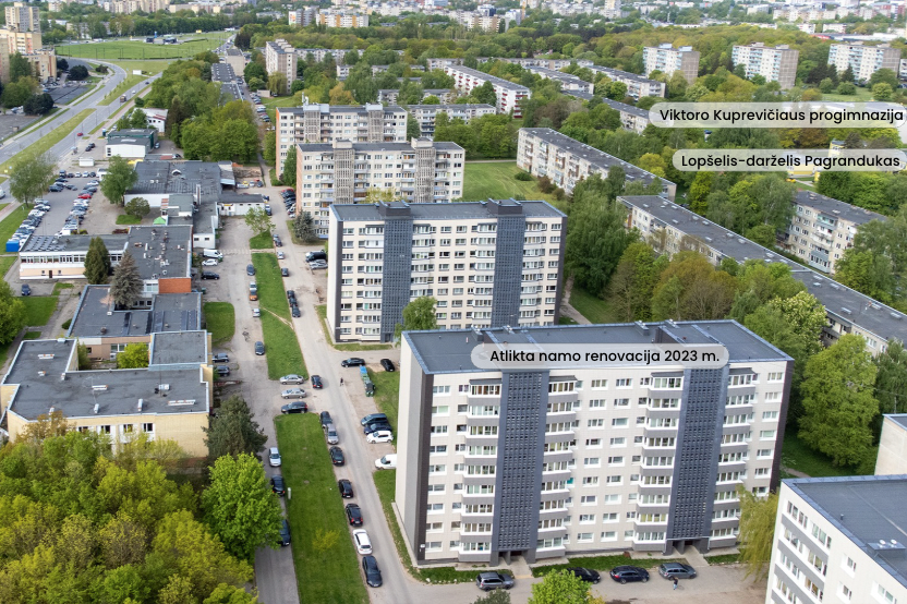 Parduodamas 2 kamb. butas renovuotame name Kaune, Pramonės pr.