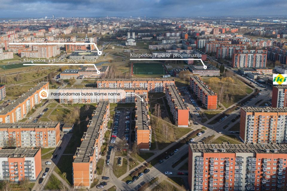 Parduodamas 2 kambarių butas 2 - ame auk&scaron;te, Laukininkų g. 38, Klaipėdoje