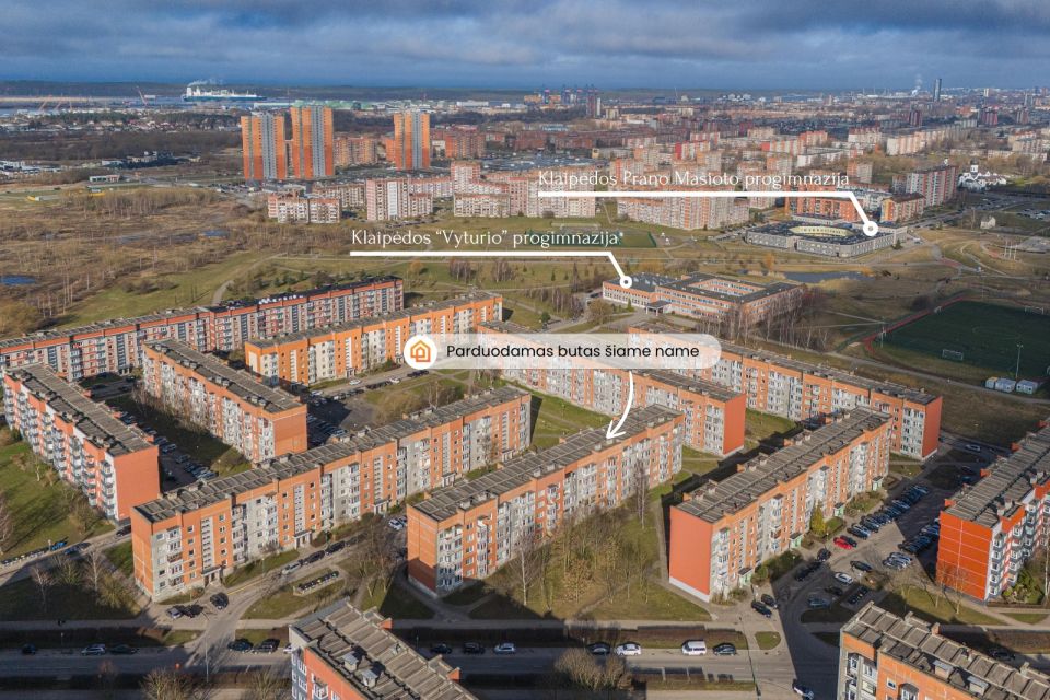 Parduodamas 2 kambarių butas 2 - ame auk&scaron;te, Laukininkų g. 38, Klaipėdoje