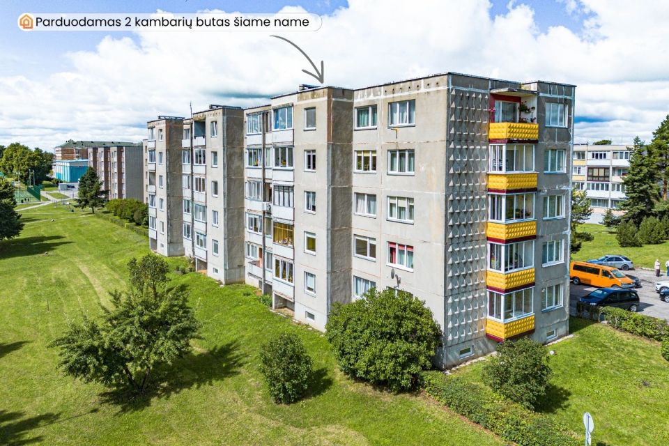 Parduodamas 2 kambarių butas 2 - ame auk&scaron;te, Radvili&scaron;kyje, V. Kudirkos g.