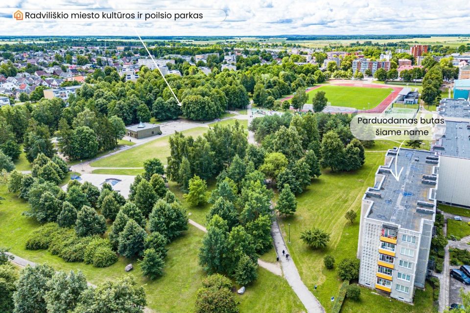 Parduodamas 2 kambarių butas 2 - ame auk&scaron;te, Radvili&scaron;kyje, V. Kudirkos g.