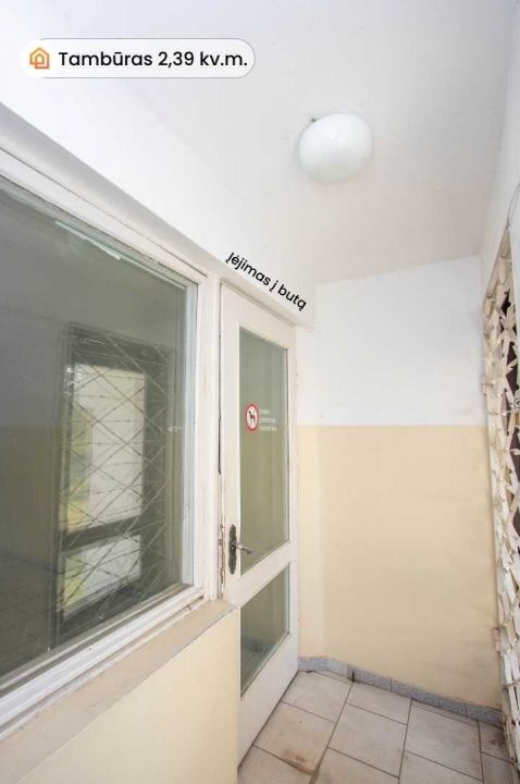 Parduodamas 2 kambarių butas arba patalpos su atskiru įėjimu Architektų g. 4, Šiauliai