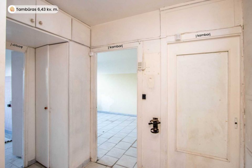 Parduodamas 2 kambarių butas arba patalpos su atskiru įėjimu Architektų g. 4, Šiauliai