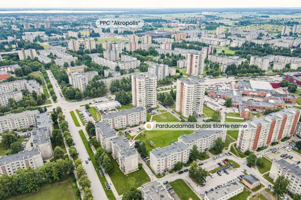 Parduodamas 2 kambarių butas Dainų g., Šiauliuose