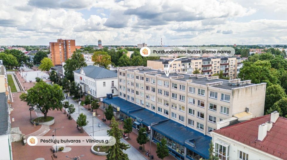 Parduodamas 2 kambarių butas miesto centre, Vilniaus g. 251, &Scaron;iauliuose