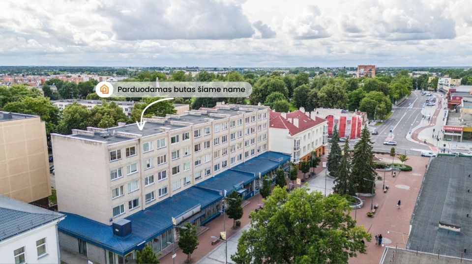 Parduodamas 2 kambarių butas miesto centre, Vilniaus g. 251, &Scaron;iauliuose