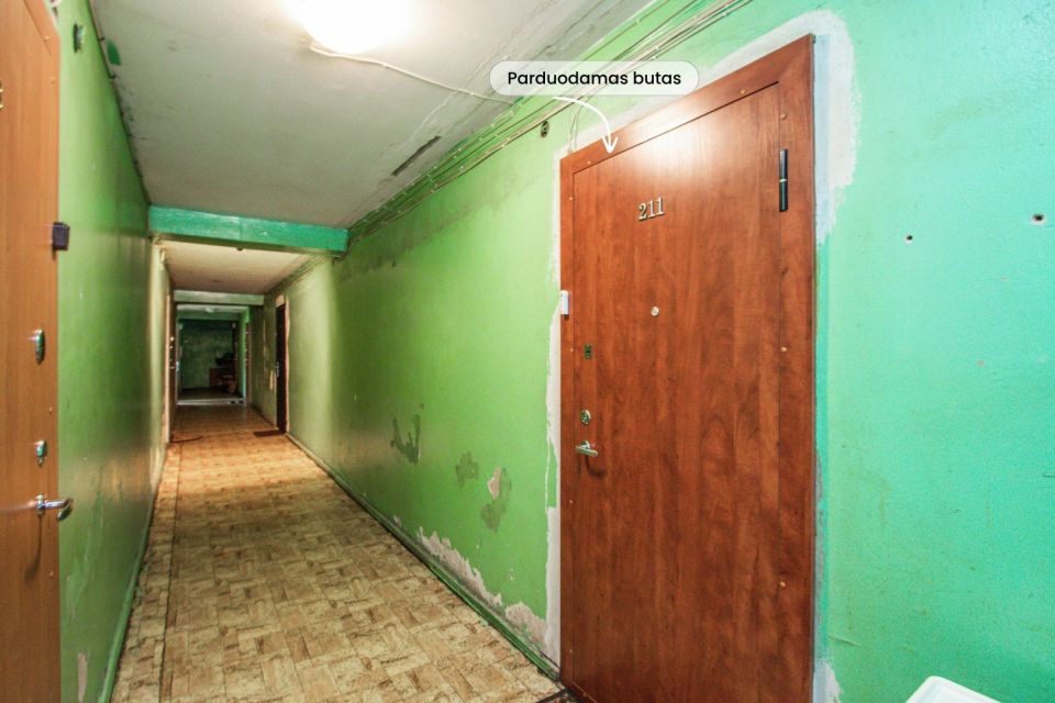 Parduodamas 2 kambarių butas mūriniame name, adresu Užmiesčio g. 1A, Kuršėnuose