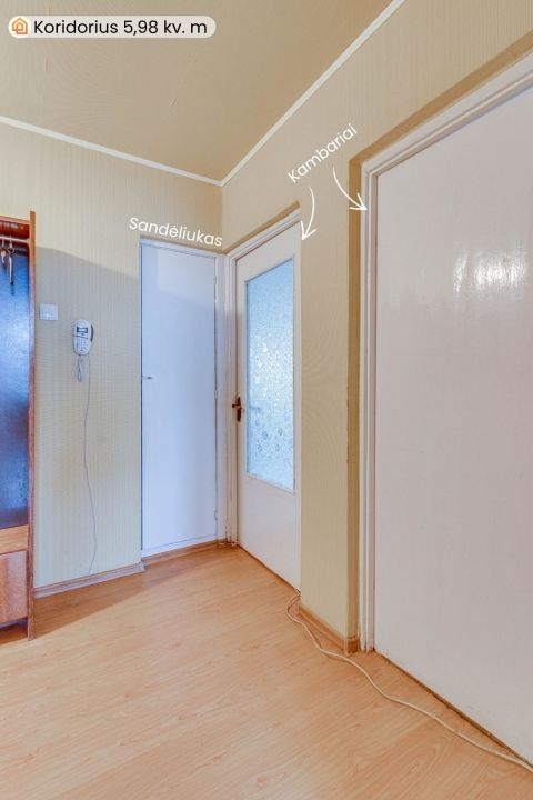 Parduodamas 2 kambarių butas &Scaron;iauliuose, Gegužių g.