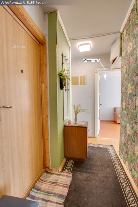 Parduodamas 2 kambarių butas &Scaron;iauliuose, S. Dariaus ir S. Girėno g. 14.
