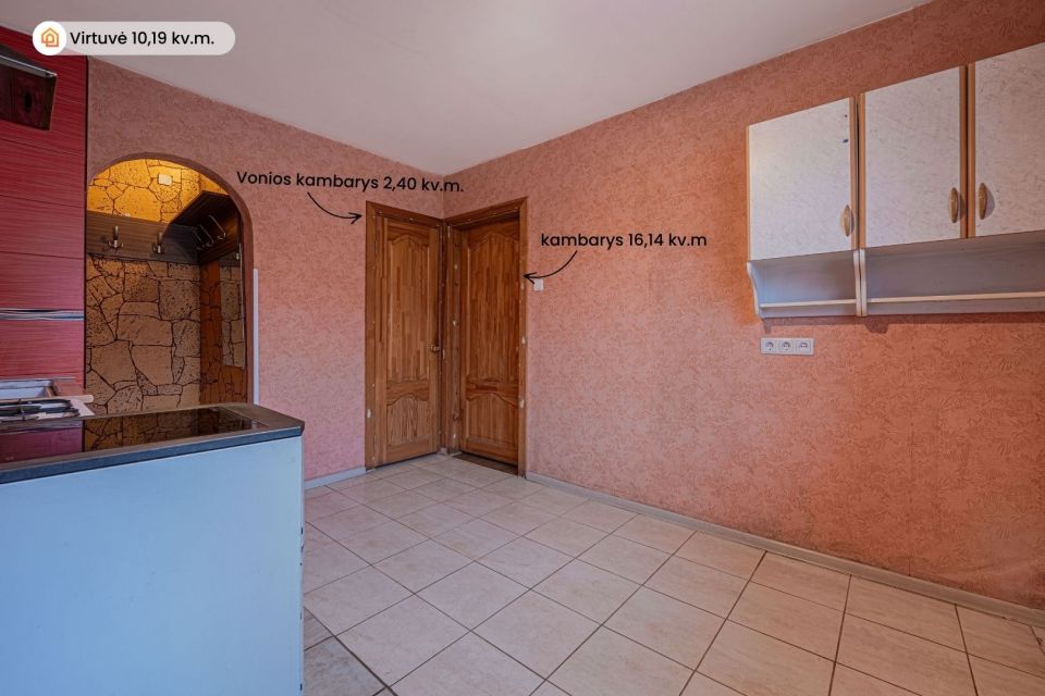 Parduodamas 2 kambarių butas su 3 arų žemės sklypu Kretingos raj.sav. Vydmantų sen. Pry&scaron;mančių k., Centro g.