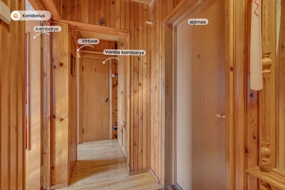 Parduodamas 2 kambarių butas Tel&scaron;iuose, Masčio g. 4, renovuotame name, 2-me auk&scaron;te